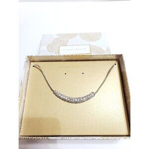 CHARTER CLUB Silver Pave Glass Necklace  NIB